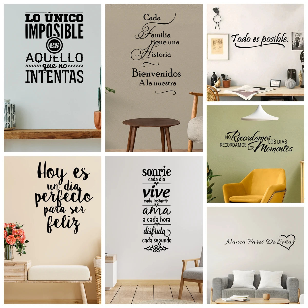 Modern Vinyl Wall Stickers – Removable PVC Decals  / Pegatinas de Pared Vinílicas Modernas