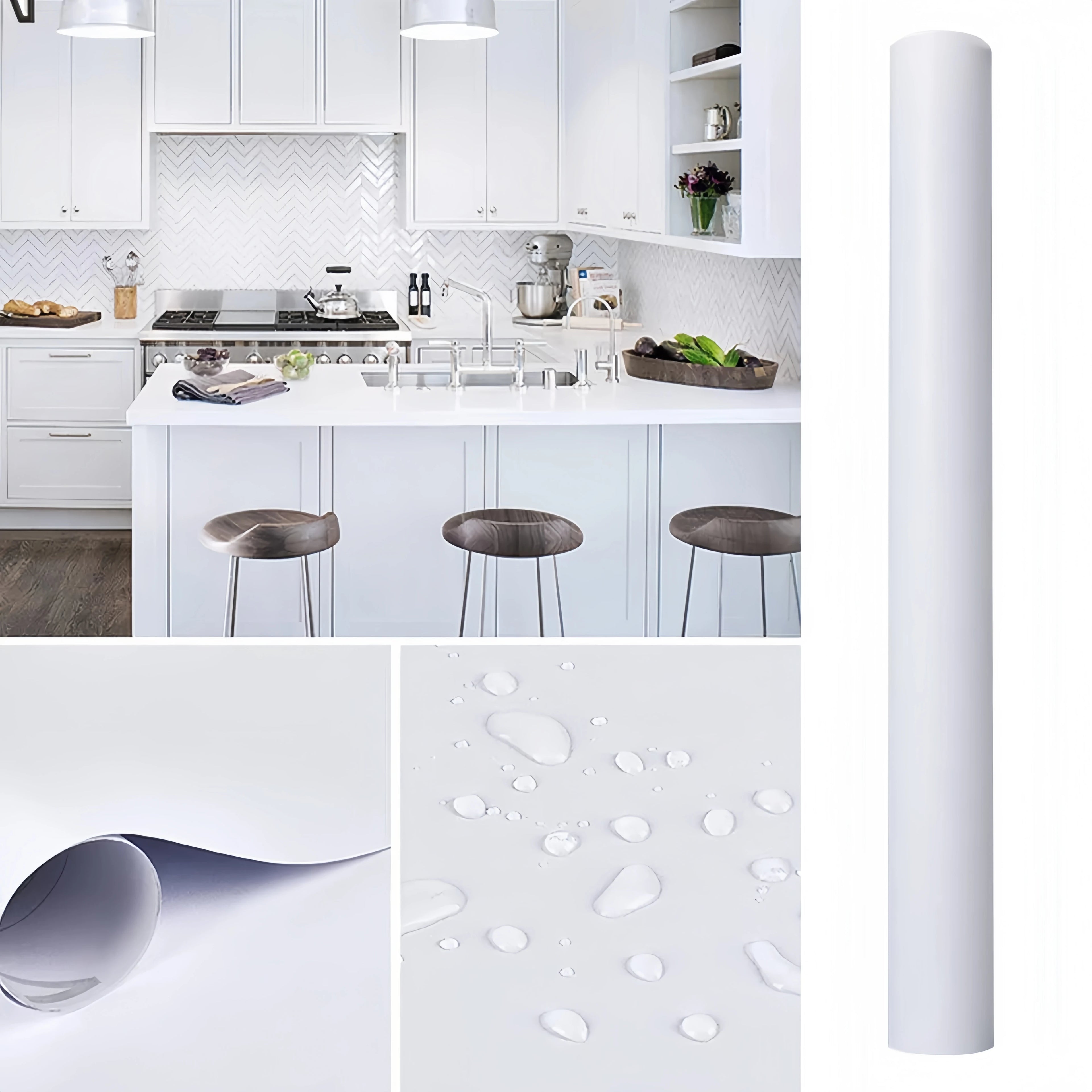 Solid Color Vinyl Wallpaper – Modern Self-Adhesive PVC  / Papel Pintado Vinílico Liso