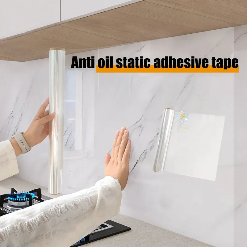 Transparent Waterproof Kitchen Wallpaper – Oil & Stain Resistant / Papel Pintado de Cocina Transparente Impermeable