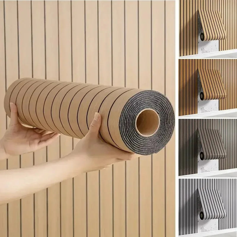 Striped Vinyl Wallpaper – Modern Self-Adhesive & Waterproof  / Papel Pintado Vinílico Rayado – Moderno, Autoadhesivo e Impermeable