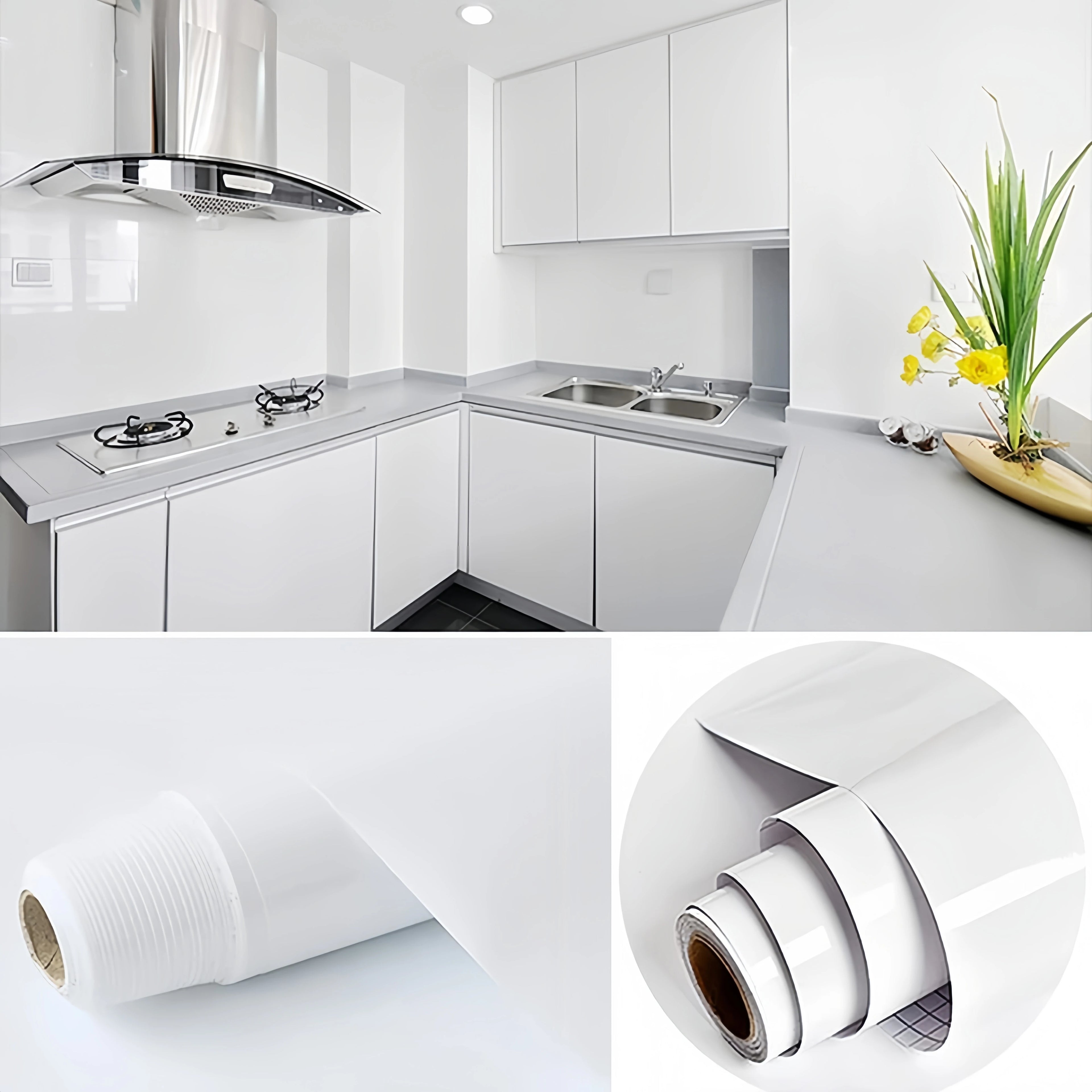 Solid Color Vinyl Wallpaper – Modern Self-Adhesive PVC  / Papel Pintado Vinílico Liso