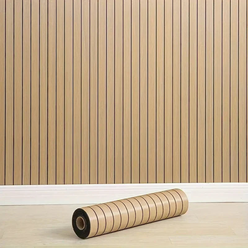 Striped Vinyl Wallpaper – Modern Self-Adhesive & Waterproof  / Papel Pintado Vinílico Rayado – Moderno, Autoadhesivo e Impermeable